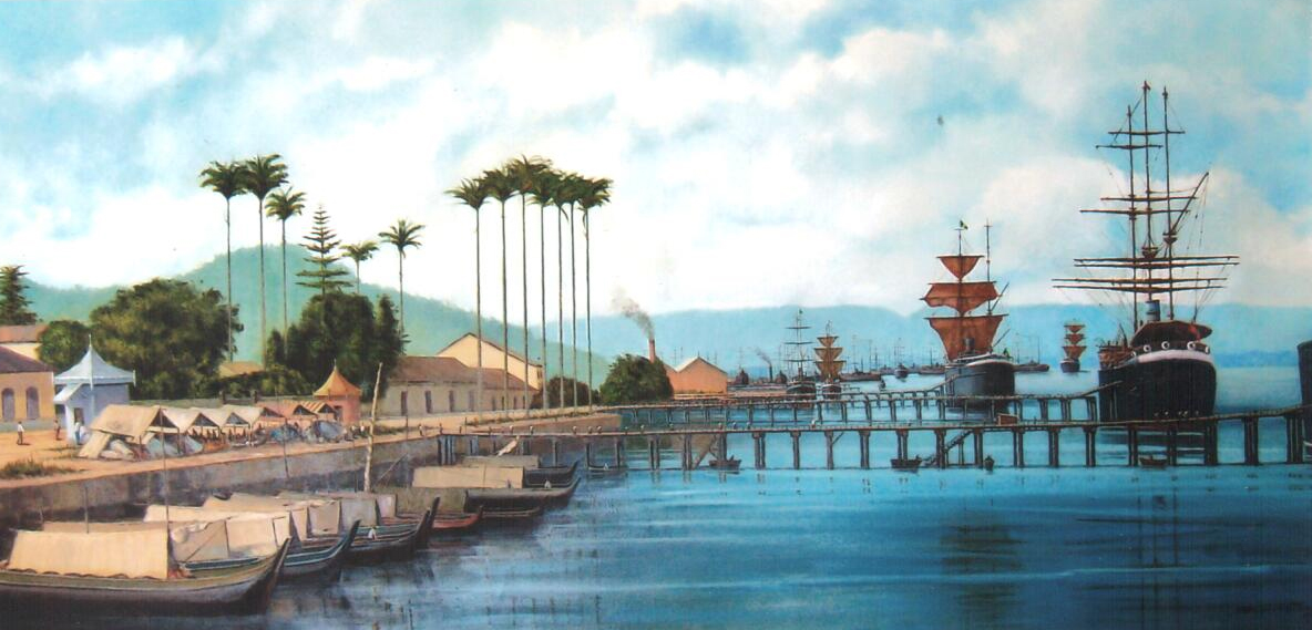 Porto de Santos em 1895