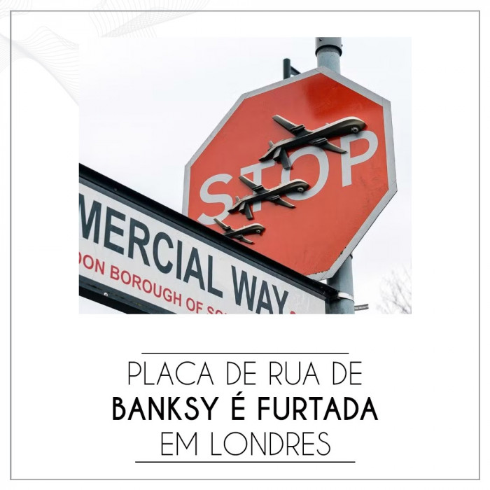 Placa de rua criada por Banksy é furtada em Londres