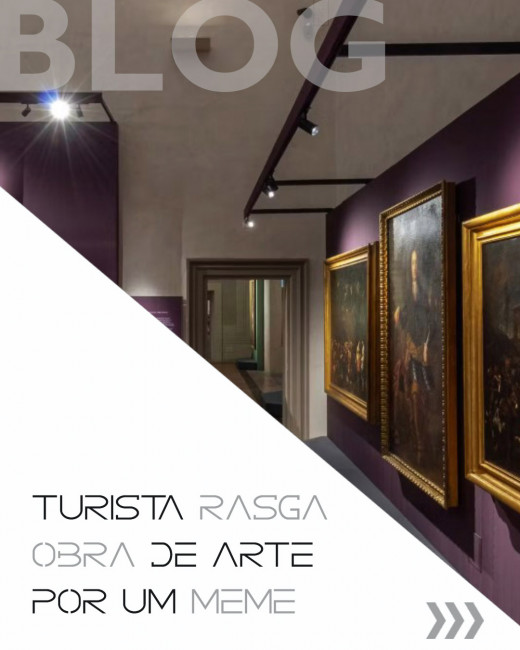 Turista RASGA obra de arte por um MEME